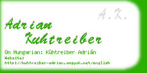 adrian kuhtreiber business card