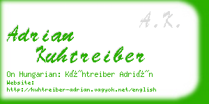 adrian kuhtreiber business card
